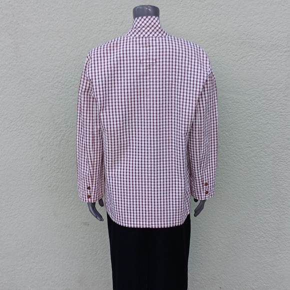 LIZ CLAIBORNE LIZSPORT LADIES PURE COTTON SEERSUCKER CHECK (2) BUTTON LUX BLAZER - Picture 5 of 17